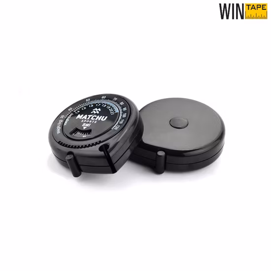 Black Water Drop Shaped Body Tape Measure with BMI Scale