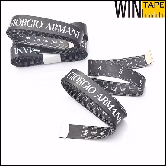 60inch Logo Design Mini Metric PVC Fiberglass Black Sewing Tape